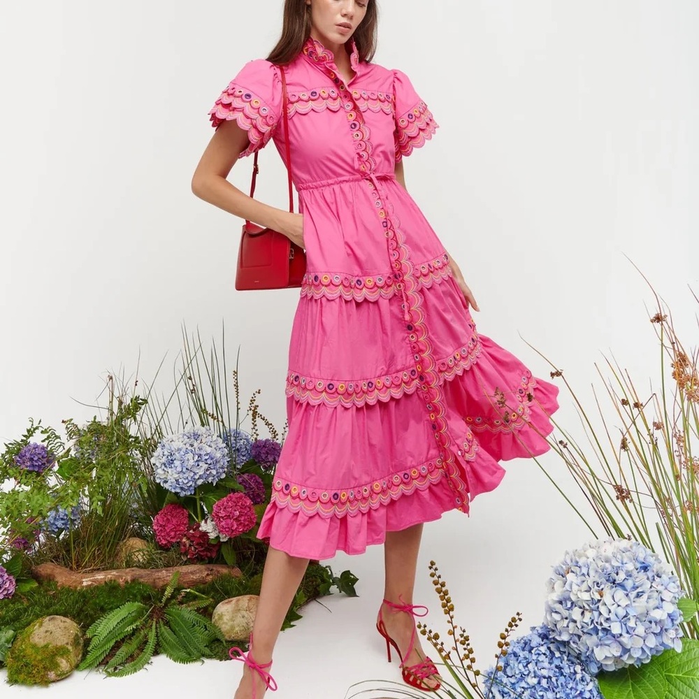 CeliaB Pink Midi Dress with Elegant Design